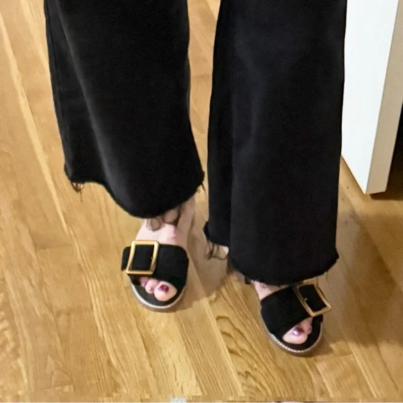 Jeffrey Campbell for Free People Black Drew Slide Sandals - Picture 11 of 14